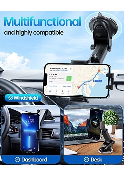 Cep Telefonu Tutucu Araç Telefonu Tutucu Araba İçin Kararlı Sürüm Ve Asla Wobble Araba Cep Telefonu Vantuz Tutucu Smartphone Araba Apple iPhone Uyumlu Samsung Huawei Mate Lg