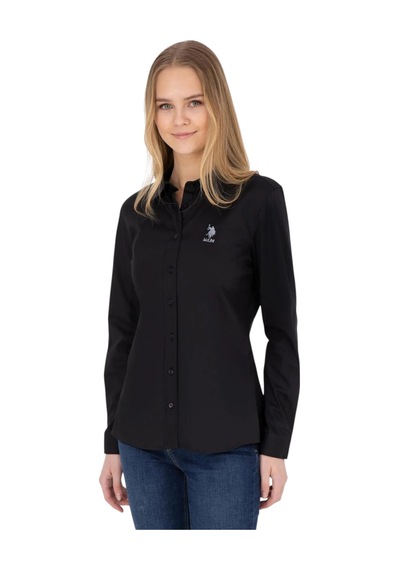 U.S. Polo Assn. Kadın Uzun Kollu Basic Gömlek 1840369 Siyah
