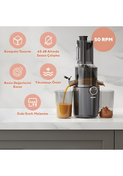 Kumtel HSJU-01 250 W Yavaş Sıkım Katı Meyve Sıkacağı