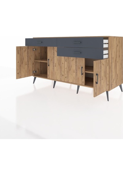 Kronos Konsol 2 Raflı 3 Çekmeceli 4 Kapaklı 176x59x99 Çam-çam/ant Çam-çam/antrasit Kronos Konsol 2 Raflı 3 Çekmeceli 4 Kapaklı 176x59x99 Çam-çam/ant Çam-çam/antrasit
