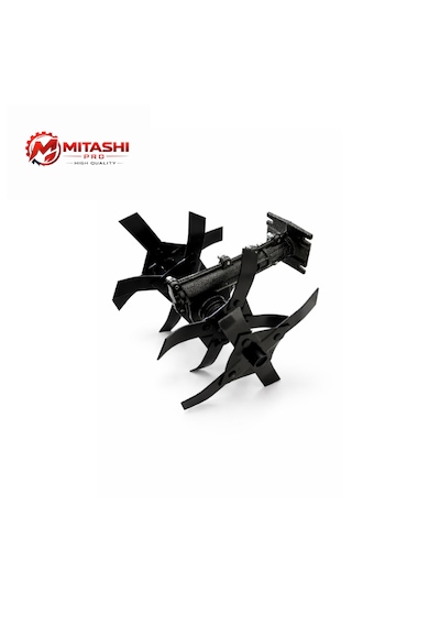 Mitashi Pro Tırpan Uyumlu Toprak Çapalama Aparatı - Çift Bıçaklı Çapa 26 Mm 9 Diş