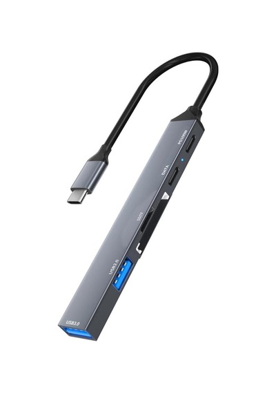 Apera Nr24 6in1 Type-c Hub Dock Usb 3.0 5gbps Veri Aktarımı Kart Okuyucu 100w Pd Cep Telefonu Şarj Aleti