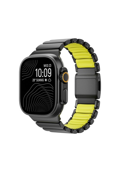 Watch 7 45mm Mkst Krd-152 Titanyum Silikon Kordon - Siyah-yeşil