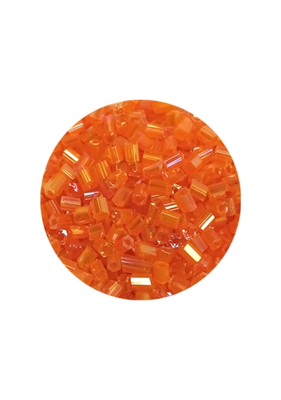 Kesme Cam Boncuk 2mm - 20 Gram - Şeffaf Turuncu -bnc314