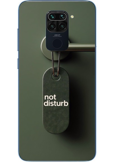 Redmi Note 9 Uyumlu Not Disturb Baskılı Silikon Kılıf Renkli