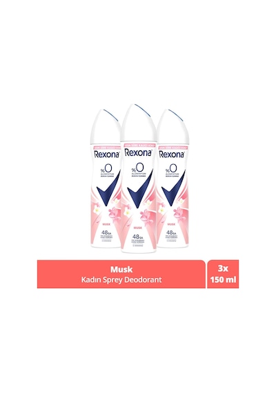 Rexona Musk 48 Saat Kadın Sprey Deodorant 3 x 150 ML