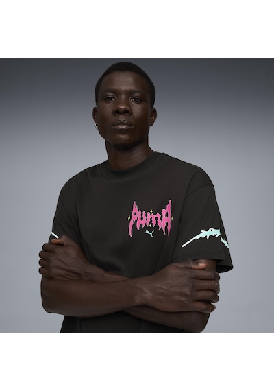 Puma Hoops X Rick And Morty Tee I Erkek Yetişkin T-shirt SIYAH