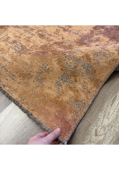 Hoom Rugs Arkaik Plz 11 Kızıl Hardal Etnik Renkli Vintage Makine Halısı Kızıl Kiremit