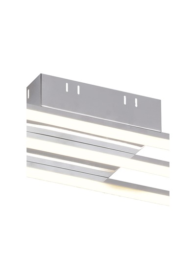 Pl 06 3 Model Krom 3 Renkli Salon Ve Oturma Odası İçin İdeal Alüminyum Avize, 15x65 Krom