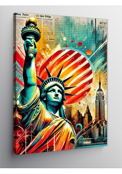 Kanvas Tablo Özgürlük Heykeli Ve Sanat 50cmx70cm