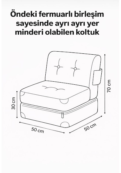Viscolog Comfy Premium Teddy Kumaşlı Fermuarlı Modüler Çocuk Aktivite Koltuğu Ve Yer Minderi Seti 50x50 70cm Pembe