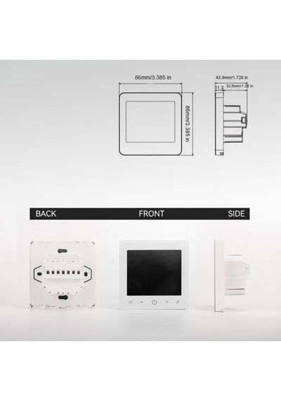 Dijital Kablolu Termostat Merallı Bc400e Gri Wi Fi Dokunmatik Tuya