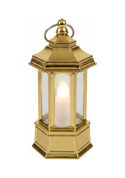 Ramazan Ledli Dekoratif Fener Altın Renk 10 Cm Masa Ve Raf Süsü Diğer