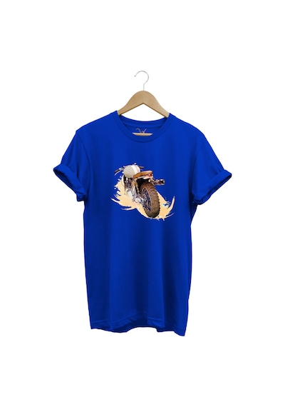 Klasik Motorsiklet Baskılı Vintage Old Motor %100 Pamuk Regular Fit Bisiklet Yaka Mavi T-shirt Mavi Klasik Motorsiklet Baskılı Vintage Old Motor %100 Pamuk Regular Fit Bisiklet Yaka Mavi T-shirt Mavi