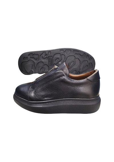 King Paolo King Shoes Yüksek Taban Küçük Numara Erkek Ayakkabısı Siyah