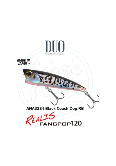 Duo Realis Fang Pop 120 Popper Sahte Yem Ana3234 Black Coach Dog