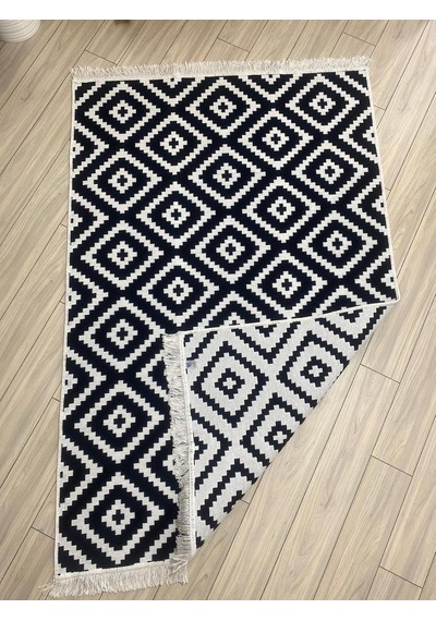 Kilim Çift Taraflı Kullanılabilir Yıkanabilir Dokuma Kilim 140 215cm Çok Renkli