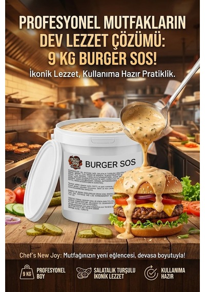 Chefs New Joy Burger Sos 9 Kg Sıvı Sos
