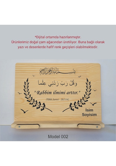 Münzevi Masaüstü Ahşap Rahle/tablet/kitap Tutucu-model002
