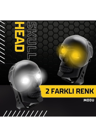 Skull Head Özel Tasarım Off Road Sis Lambası 2 Adet