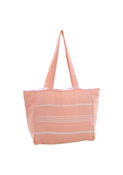 Bags Kumaş Çizgili Kol Çantası %100 Pamuklu Plaj Çantası Turucu