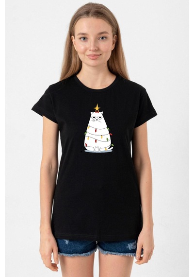 Grumpy Christmas Siyah Kadın Tshirt SIYAH
