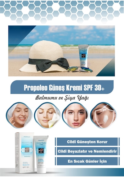 Propoleo Cilt Açıcı Güneş Kremi SPF30+ 2 x 75 ML