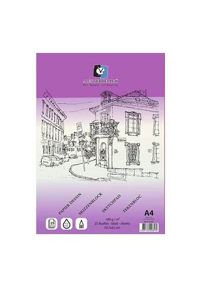 Alex Schoeller Çizim Blok A4 180 Gr 25 Li Alx-1570