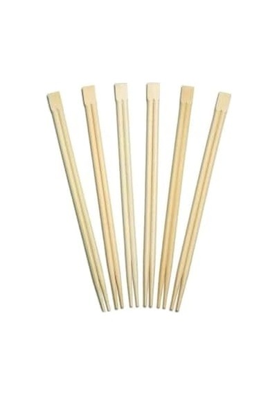 Royal Bambu Chopstick, Doğal Bambu Malzeme, Kırmızı Kağıt Ambalajlı, Tek Kullanımlık, 21-23 Cm, 100'lü Paket Abanoz