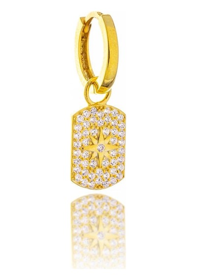 Çoban Yıldızı I Gümüş Küpe-384 Gold