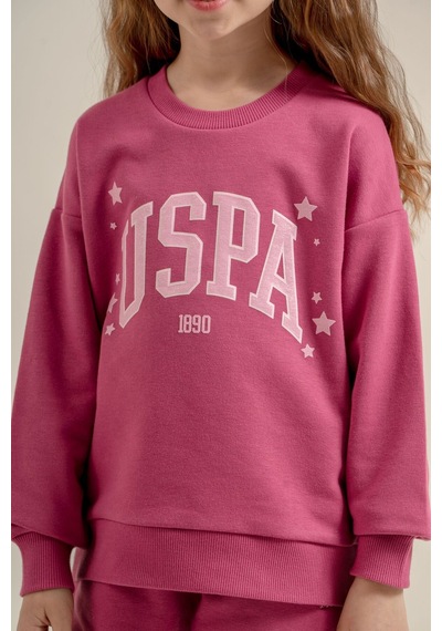U.S. Polo Assn. Kız Çocuk Baskılı Mor Uzun Kol Eşofman Takımı Us2732-c-v2 Us2732-c-v2