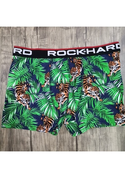 Rock Hard 4'Lü Karışık Desenli Renkli Boxer 001