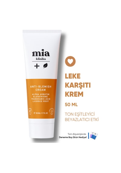 Mia Klinika Cilt Beyazlatıcı ve Ton Eşitlemeye Yardımcı Leke Kremi 50 ML