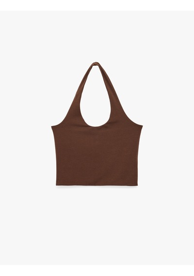 Koton Halter Yaka Kolsuz Pamuklu Crop Bluz Kahverengi 6sal30055ık Kahve Koton Halter Yaka Kolsuz Pamuklu Crop Bluz Kahverengi 6sal30055ık Kahve