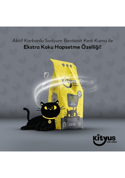 Extra Topaklanan, İnce Taneli, Tozsuz, Aktif Karbonlu Bentonit Kedi Kumu 10kg