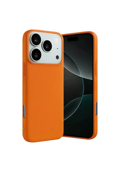 Apple İphone 17 Pro Max Nano İçi Kadife Silikon - Turuncu