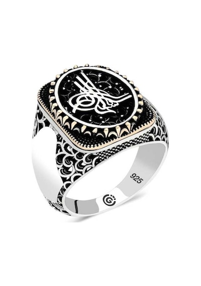Gümüş Tuğra Oval Erkek Yüzük (551188312)