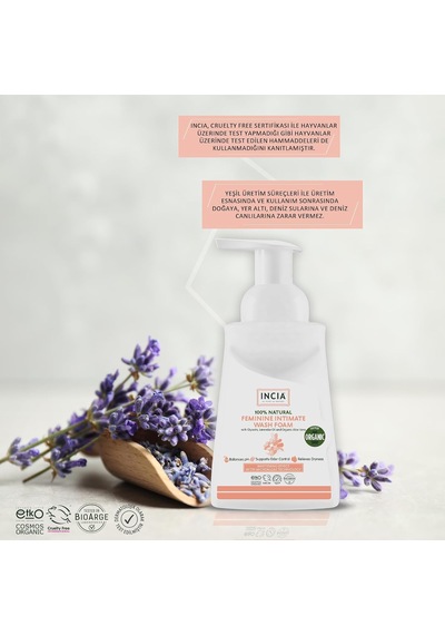 %100 Doğal İntim Yıkama Köpüğü Ph 3.8 Beyazlatma Etkili Ve Koku Önleyici Vegan 200 Ml