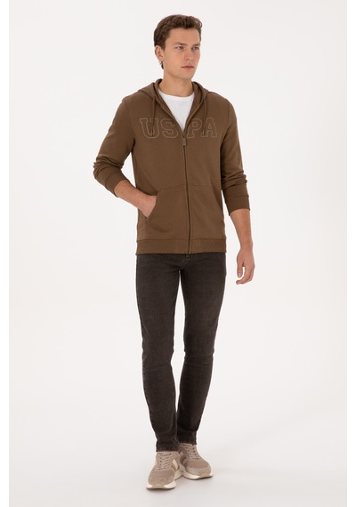 U.s. Polo Assn. Erkek Haki Hırka Örme 50313719-vr027 Haki