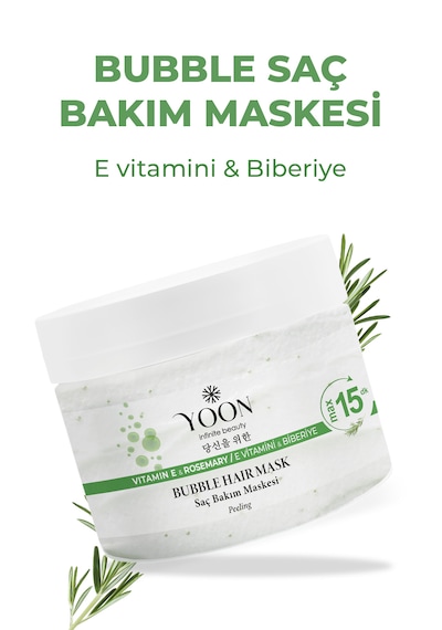 Yoon E Vitamini Peeling Etkili  Biberiyeli Saç Maskesi 250 ML