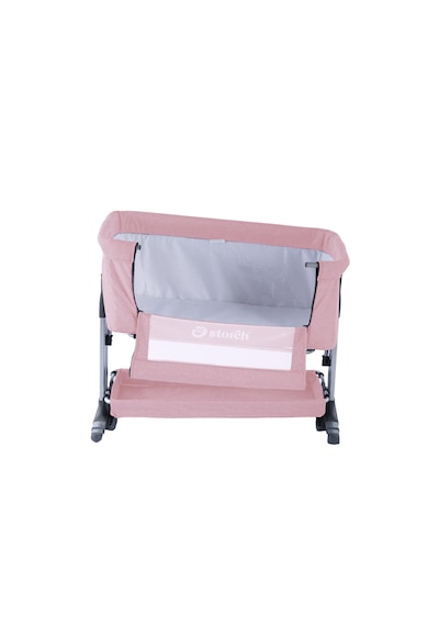Baby Storch - Sallanabilir Anne Yanı Portatif Beşik Pembe - Yükseklik Ayarlı, Cibinlik ve Tekerlekli Pembe