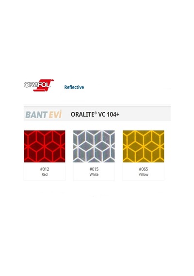Bant Evi Oralite Vc 104+ Reflektif Bant Kırmızı 5mt Orafol Kesik Reflektör Şerit Sert Zemin Bant Tüvtürk Onaylı Kırmızı, 5metre