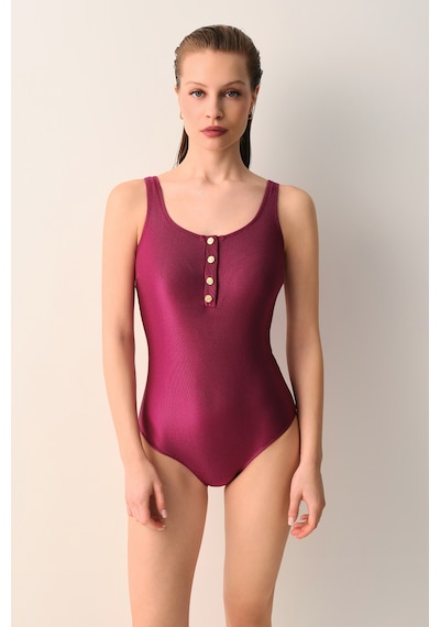 Suwen Çıtçıtlı Mayo Sbn26996c1555 Bordo
