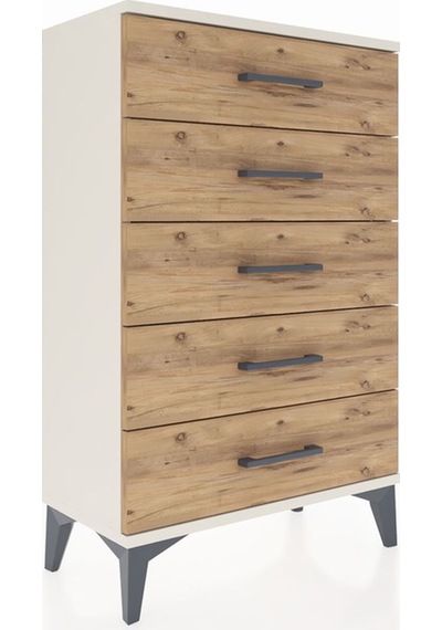 Arges Komodin 5 Çekmeceli 60x30x96 Aytaşı-çam Aytaşı