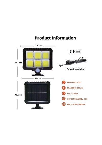 Stilaura Hareket Sensörlü Solar Lamba