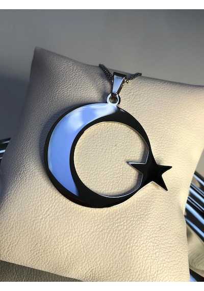 Vog 4 Cm Ay Yıldız Türk Bayrağı Sevgiliye Eşe Babaya Arkadaşa Hediye Çelik Kolye Beyaz Vog 4 Cm Ay Yıldız Türk Bayrağı Sevgiliye Eşe Babaya Arkadaşa Hediye Çelik Kolye Beyaz
