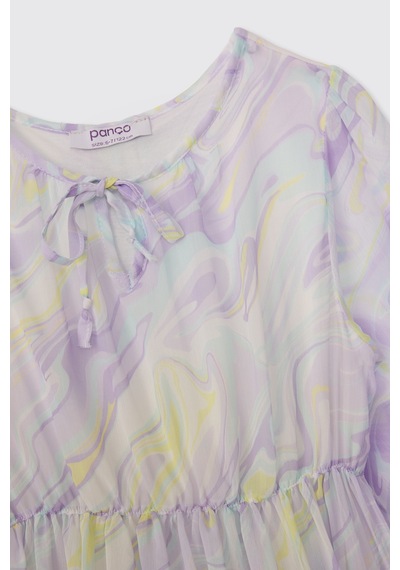 Panço Kız Çocuk Lila Elbise 2611gk26060 Mor