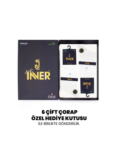 Just Inner Erkek 6 Lı Bambu Çorap Yazlık Terletmez Yapı 11100 Beyaz