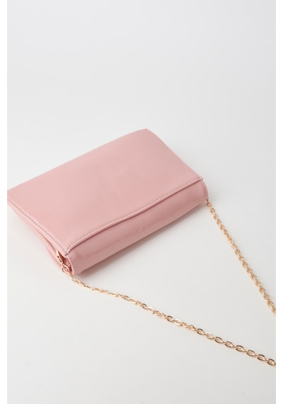 Vivaq Kadın Pudra Zarf Tasarım 2 Bölmeli Mini Zincir Askılı Çıt Çıt Kapama Clutch Ve El Çantası