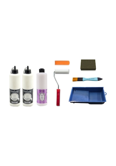 Cadence 1 Litre Antik Beyaz Boya 500Ml Parlak Vernik Set